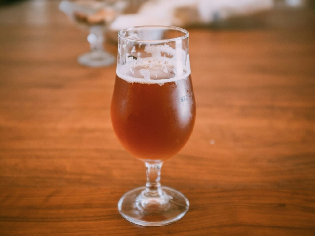 bock beer in a glass